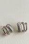 Minimalist 3-Piece Ring Silver Color Earrings - 2