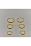 316L Steel Set Hoop Earrings Silver 6 Pieces (3 Different Sizes) - 2
