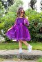 Purple Princess Model Children's Evening Dress - Aby4441 - 4