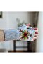 Fingerless Floral Embroidered Gloves for Women, Hand Knitted Gloves, Crochet Gloves