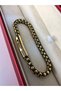 Men's Steel Bracelet - Polo Model Gold Design 1 Steel V Rope Detailed - 5
