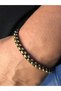 Men's Steel Bracelet - Polo Model Gold Design 1 Steel V Rope Detailed - 4