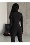 Women's Black Zippered Diving Swimsuit Jumpsuit Swimsuit - 8