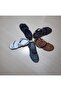 100% Genuine Leather Inside and Out, Smoked Color, Wedge Heel, Light Sole, Velcro Sandals. - 2