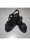 100% Genuine Leather Inside and Out, Brown Color, Wedge Heel, Light Sole, Velcro Sandals.
