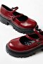 868-756 Burgundy Patent Leather Daily High-Sole Loafer Shoes - 4