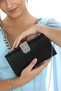 Black Color Laser Evening Dress Portfolio Clutch Wedding Engagement Henna Nikah Women's Handbag Can Be Used in Hand or with a Long Strap