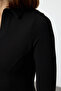 Siyah Polo Yaka Skater/Belden Açılan Mini Örme Elbise TWOAW25EL00499 - 6