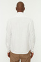 White Buttoned Collar Epauletted Slim Fit Long Sleeve 100% Cotton Shirt TMNSS20GO0189 - 7