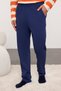 Men's Orange- Ecru Striped Polo Neck Regular Fit Knitted 100% Cotton Pajamas Set Tmnaw25Pt00019 - 4