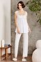 2805 طقم بيجامة للحوامل مع رداء حمام- إكرو - 2