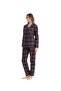 Original Licensed Women's Navy Blue Long-Sleeved Pajama Set 17130