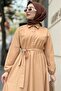 Camel Collared Mevlana Dress - 4