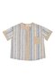 Organic Cotton Short Sleeve Children's Shirt Striped Patterned Blue - 3