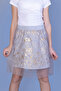 Girl's Foil Printed Lace Skirt - 3
