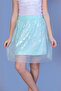 Girl's Foil Printed Lace Skirt - 8