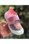 Children's Slippers Linen Nursery Home School Shoes Soft Non-Slip Sole Velcro Nursery Shoes - 2