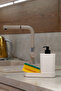 CREATIVE 3 PIECE BATHROOM SET LIQUID SOAP DISPENSER TOOTHBRUSH HOLDER SPONGE HOLDER WITH STAND BLACK - 4