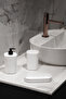 CREATIVE 3 PIECE BATHROOM SET LIQUID SOAP DISPENSER TOOTHBRUSH HOLDER SPONGE HOLDER WITH STAND BLACK - 2