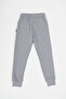Gray thick cotton elastic waist and leg pocketed 5-6-7-8-9-10-11-12 year old boy's sweatpants - 5