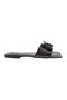 140-23Y Women's Buckle Slippers Black