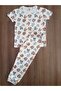Short Sleeve Patterned Children's Pajama Set #printedchildrenpijamasuit #laundrybahçesi #shortkollupijamasuit