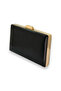 Black Color Skin Leather Matte Leather Evening Bag Evening Bag Engagement Wedding Bag Clutch Bag - 4