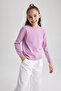 Girl's Crew Neck School Sweater N8505A623Au - 4