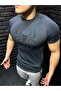 Smoked Spiderman Printed Compression T-Shirt - Short Sleeve, Body Sticking Sports T-Shirt