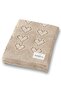 Knitted Baby Blanket for Baby Girl and Boy 90cm X110Cm Basic Hearts Beige