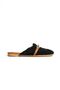 Black Flat Buckle Slippers for Home and Outdoor Use - 5