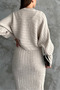 Stone Bat Sleeve Double Knit Suit/Sweater - 2