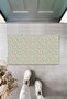 Multi-Purpose Digital Printing Light Green Multiple Flower Indoor And Outdoor Door Mat