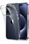 Clear Shockproof Case for iPhone 15 Pro, Slim Transparent TPU Cover, Yellowing-Resistant,Zero Series