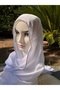 Shiny Stoned Satin Janjan Hijab Evening Dress Shawl - 2