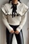 Ruffled Bow Detail Selanik Knitted Knitwear Sweater