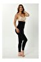 Women's Black 2 Size Reducing High Waist Seamless Corset Leggings