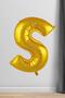 Letter S Foil Balloon Gold 100 Cm 40 Inches 1 Meter Gold
