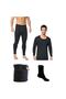 Men's Thermal Underwear Set with Fleece Neck Gear, Beanie Hat and Thermal Socks Set - 2