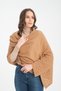 Single Color Openwork Patterned Shoulder Shawl, Stylish Comfortable Shoulder Shawl with Openwork Patterned Edge, Knitwear Shoulder Shawl, Women's Shawl - 4