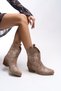 Braureas Women's Embroidered Western Boots 0012708 Mink Suede - 3