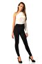 Women's Black Thermal Plush Leggings 9020 - 2