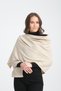 Single Color Openwork Patterned Shoulder Shawl, Stylish Comfortable Shoulder Shawl with Openwork Patterned Edge, Knitwear Shoulder Shawl, Women's Shawl - 4