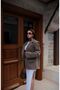 Stitched Lining Single Button Oversized Loose Fit Medium Length Pinterest Equivalent Coat Blazer Jacket - 4