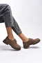 Oknyrth Women's Lace-Up Loafer 00121990 Mink Suede - 5