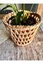 Natural Bamboo Hand-Woven Decorative Basket Flower Pot - 2