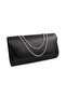 Black Evening Bag. Black Women's Evening Bag. Evening Dress Black Fabric Invitation Night Portfolio Clutch Bag. - 3