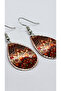 Ethnic Patterned Drop Copper Earrings - Handmade - 3
