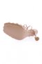 Beige Goblet Heeled Shoes - Pointed Toe, Ankle Strap Opening 1011033236 - 5