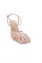 Beige Goblet Heeled Shoes - Pointed Toe, Ankle Strap Opening 1011033236 - 2